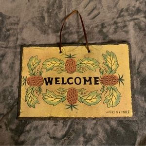 Hand painted Pineapple Welcome Sign